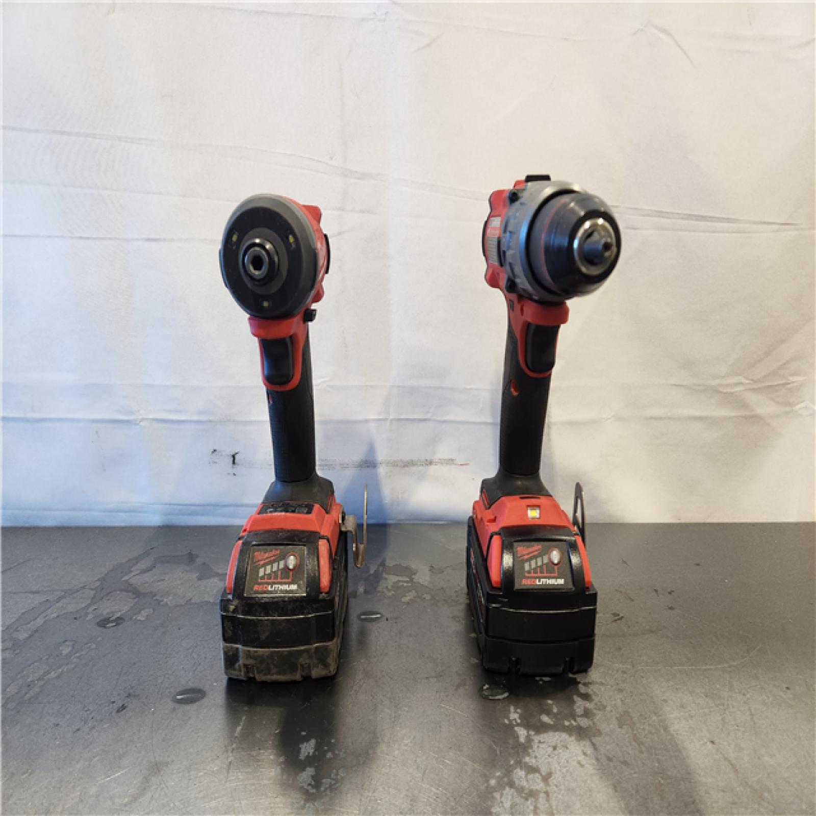 AS-IS- Milwaukee FUEL 18V Lithium-Ion Brushless Cordless Hammer Drill and Impact Driver Combo Kit