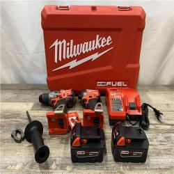 AS-IS Milwaukee FUEL 18V Lithium-Ion Brushless Cordless Hammer Drill and Impact Driver Combo Kit