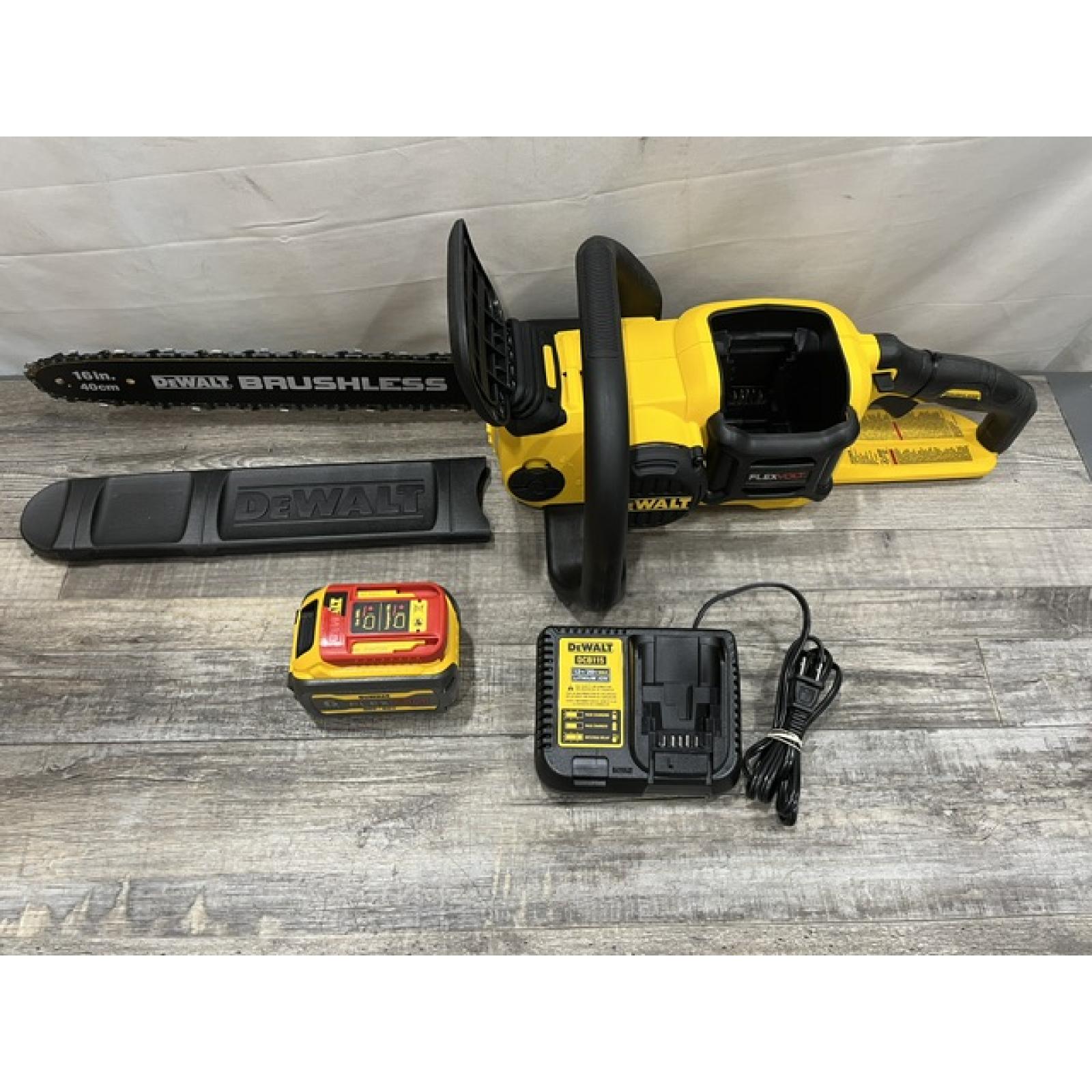 AS-IS DEWALT FLEXVOLT 60V MAX 16in. Brushless Cordless Battery Powered Chainsaw Kit