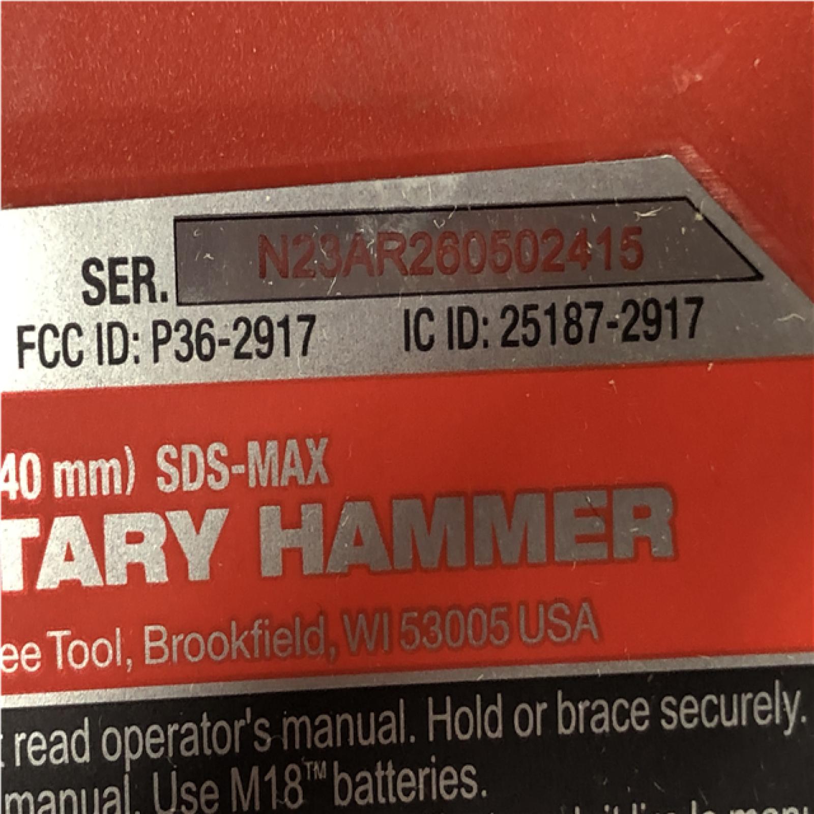 AS-IS Milwaukee FUEL 18V Lithium-Ion Brushless Cordless 1-9/16 in. SDS-Max Rotary Hammer (Tool-Only)