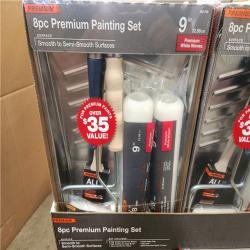 Phoenix NEW Premium Painting Set 8-Piece Metal Tray/Shed Resistant White Woven Paint Applicator Kit Pallet of 90