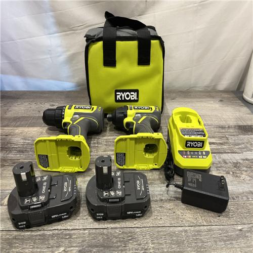 AS-IS RYOBI ONE+ 18V Cordless 2-Tool Combo Kit