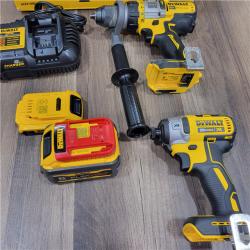 AS-IS DEWALT 20V MAX Cordless Brushless Hammer Drill/Driver 2 Tool Combo Kit with FLEXVOLT ADVANTAGE