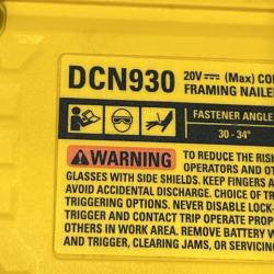 AS-IS DEWALT 20V 30 Degree Cordless Framing Nailer (Tool-Only)