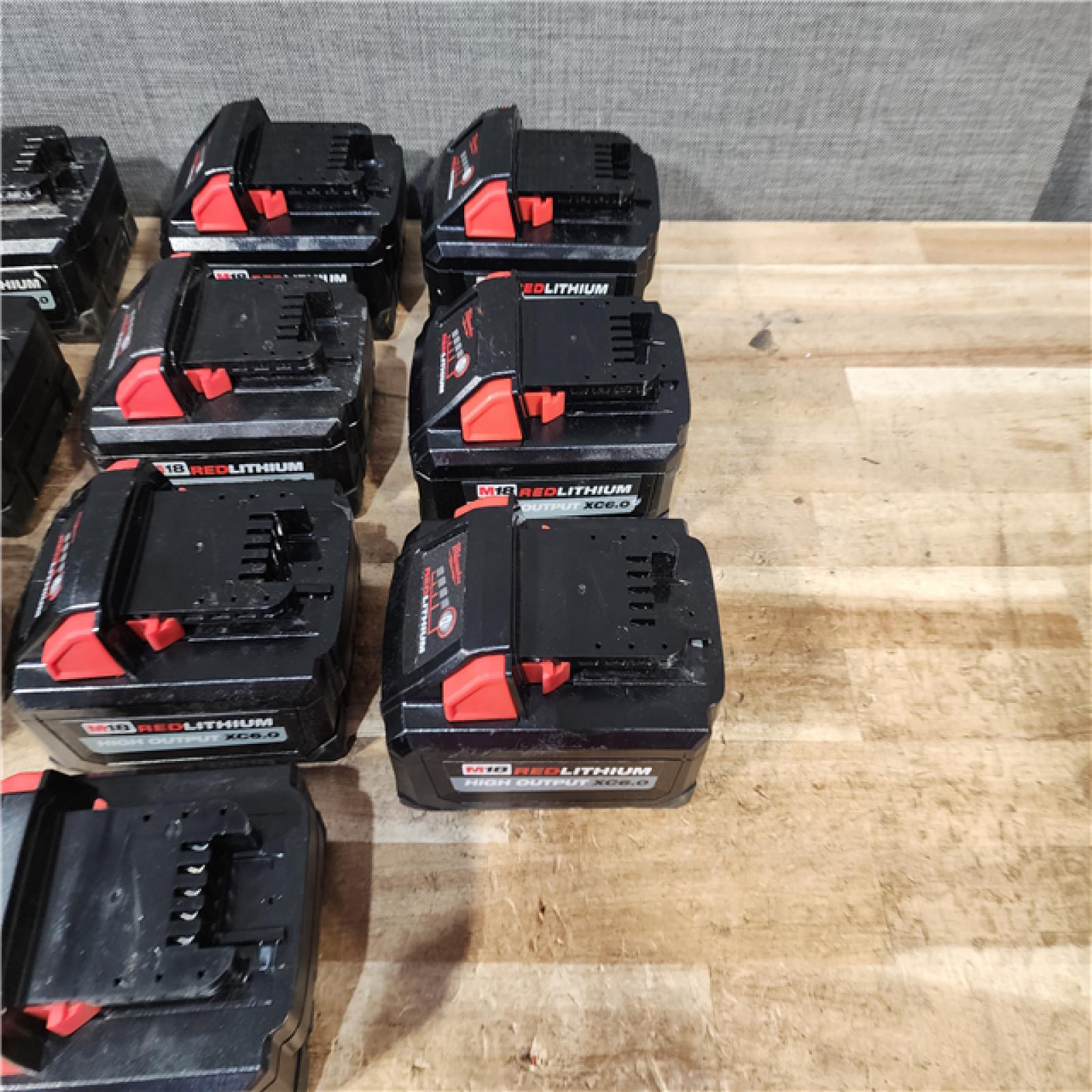 HOUSTON LOCATION - AS - IS MILWAUKEE BATTERY PACK QTY - 10