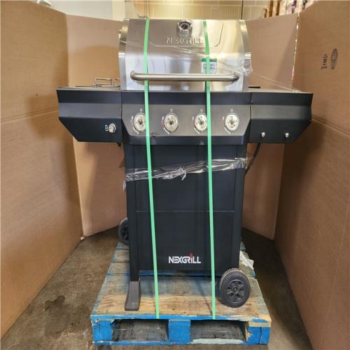 Phoenix 2 Nexgrill 4-Burner Propane Gas Grill in Black with Stainless Steel Main Lid Pallet