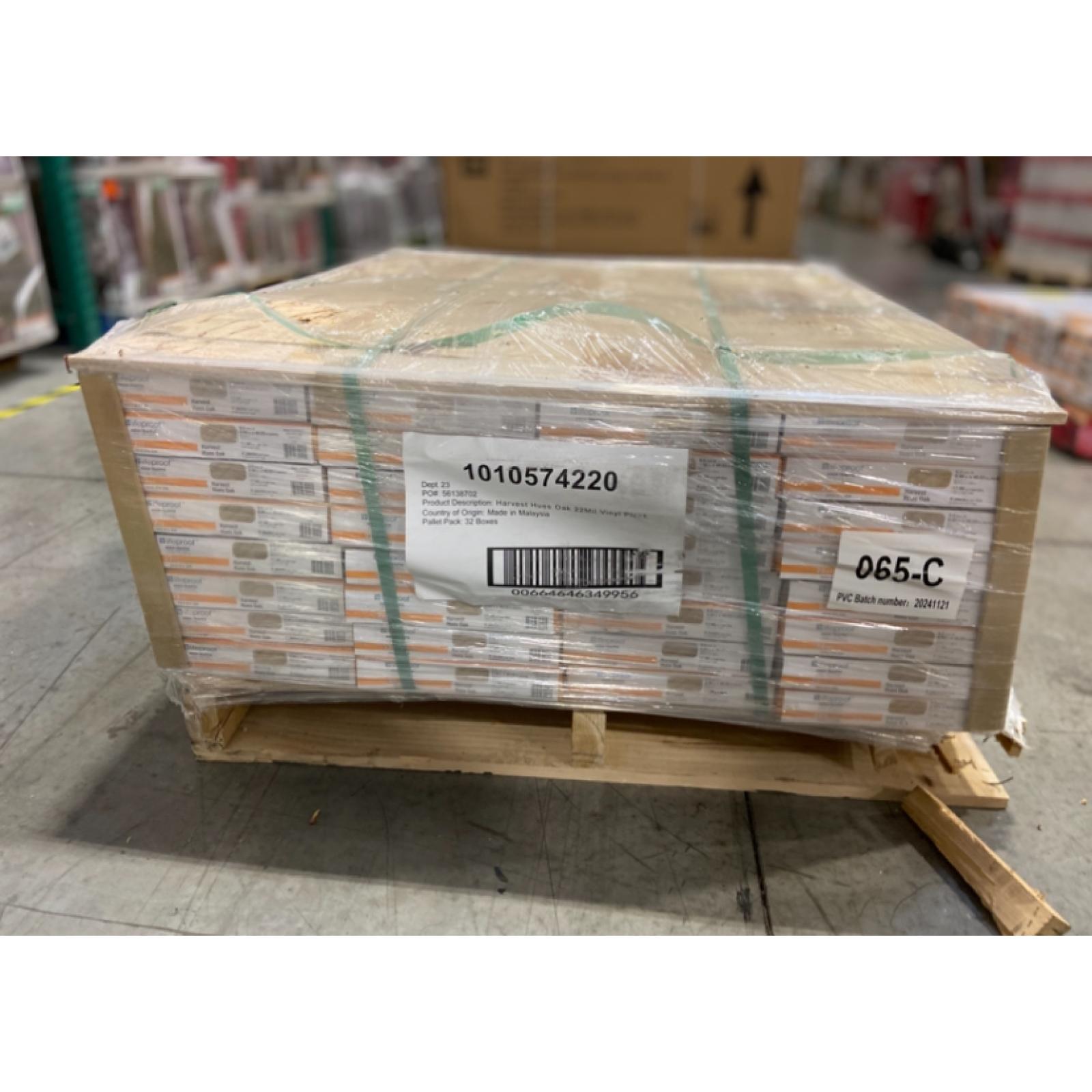 DALLAS LOCATION - Lifeproof Harvest Hues Oak 22 MIL x 9 in. W x 48 in. L Click Lock Waterproof Luxury Vinyl Plank Flooring (18 sq. ft. /case) - 32 UNITS