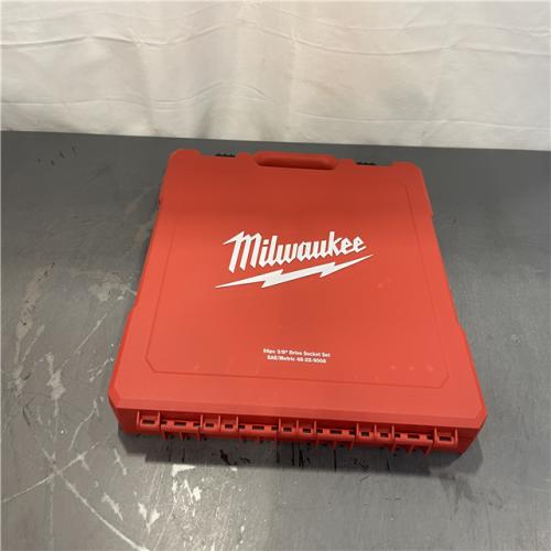 AS-IS - Milwaukee 3/8 in. Drive SAE/Metric Ratchet and Socket Mechanics Tool Set (56-Piece)