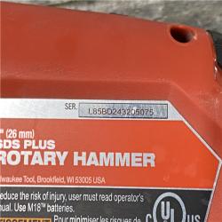 AS-IS Milwaukee FUEL 18V Lithium-Ion Brushless Cordless 1 in. SDS-Plus Rotary Hammer (Tool-Only)