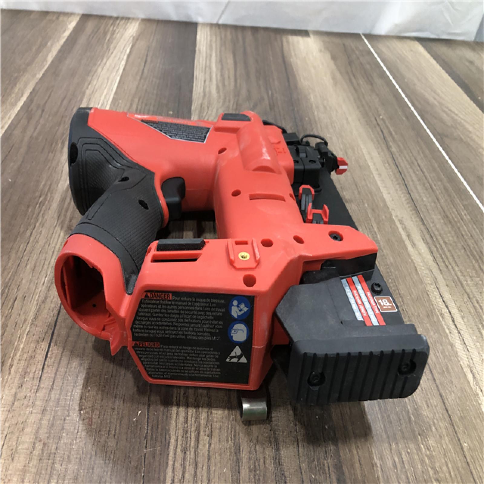 AS-IS Milwaukee FUEL 12-Volt Lithium-Ion Brushless Cordless 18-Gauge 1-1/2 in. Compact Brad Nailer (Tool Only)