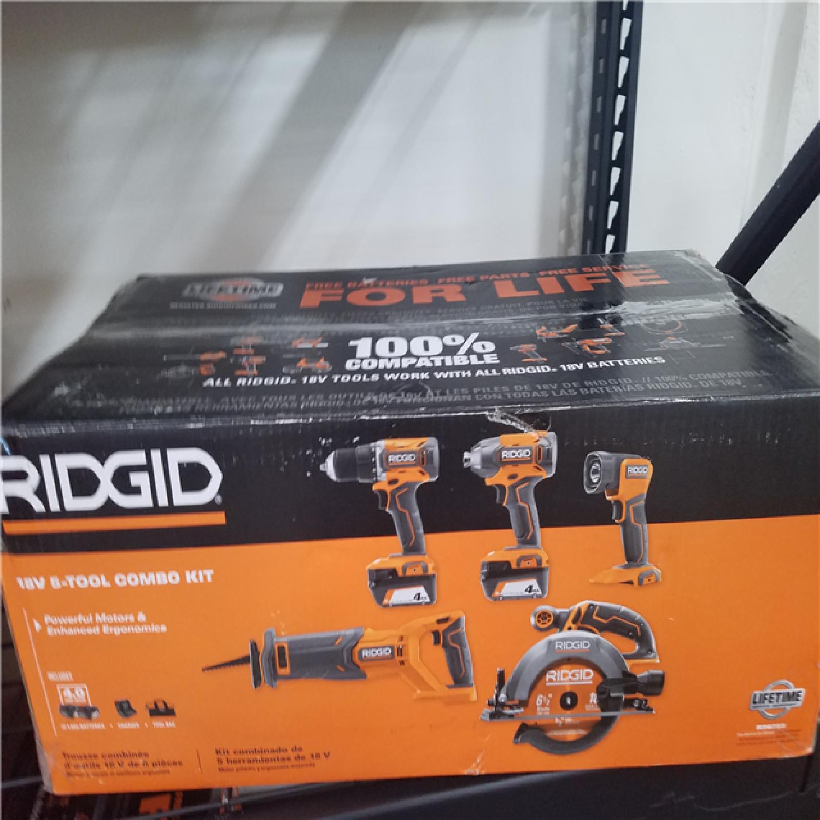 CALIFORNIA NEW RIDGID 18V 5-TOOL COMBO