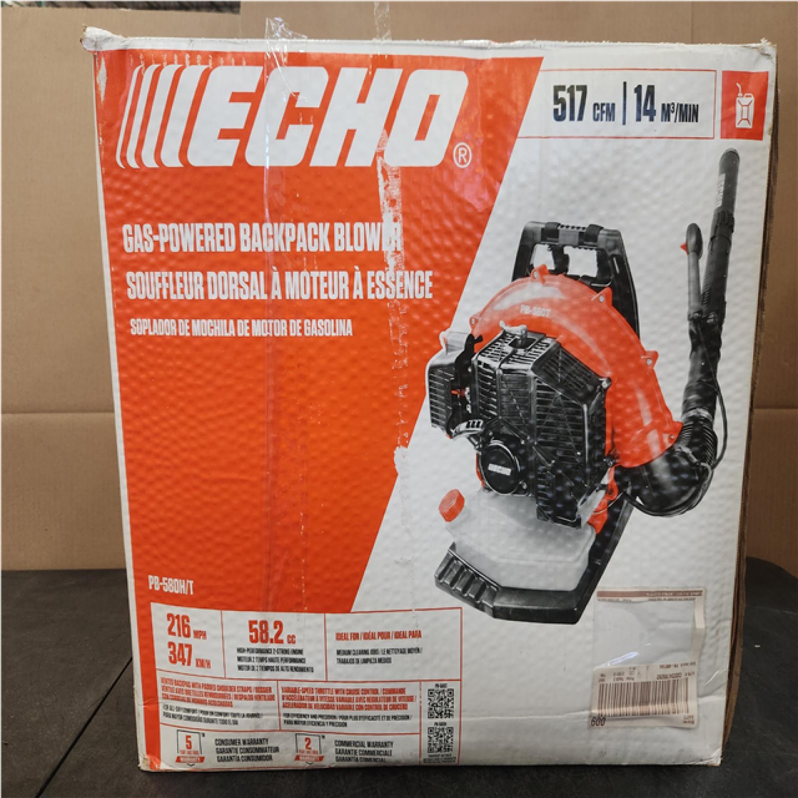 Phoenix NEW ECHO 216 MPH 517 CFM 58.2cc Gas 2-Stroke Backpack Leaf Blower with Tube Throttle