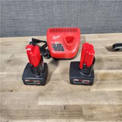 HOUSTON LOCATION - AS-IS MILWAUKEE 3 TOOL COMBO KIT W/ (2) BATTERY & CHARGER