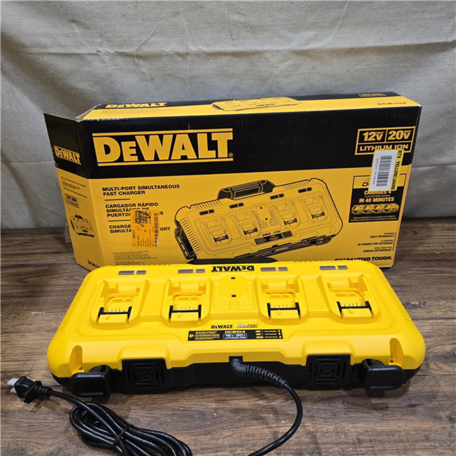 AS-IS DEWALT 12V/20V/60V MAX 4-Port Lithium-Ion Battery Charger
