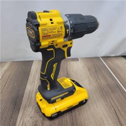 AS-IS DEWALT ATOMIC 20-Volt Lithium-Ion Cordless 1/2 in. Compact Hammer Drill with 3.0Ah Battery, Charger and Bag