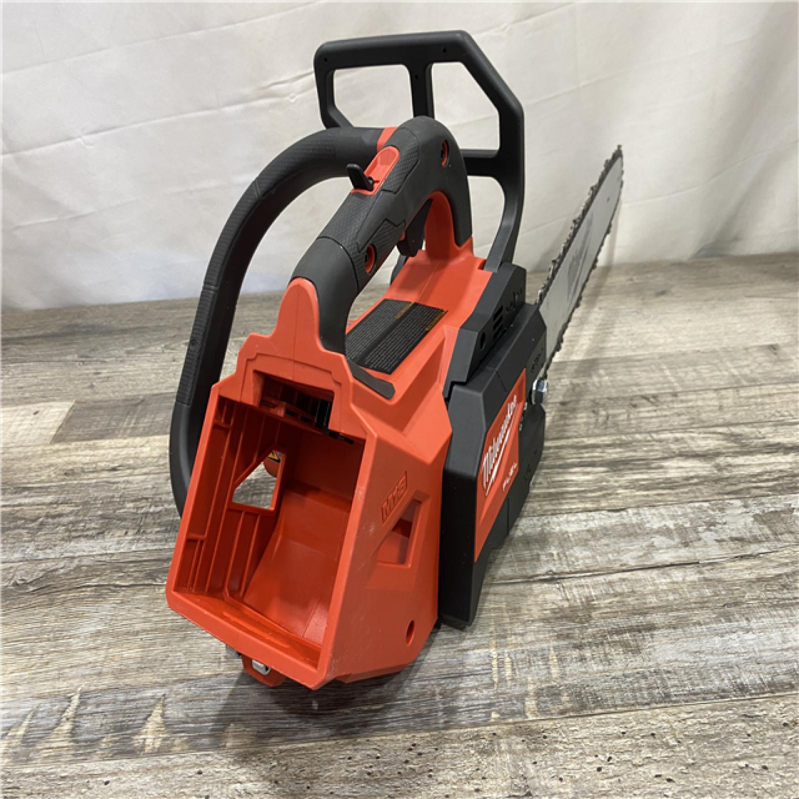 AS-IS Milwaukee FUEL 14 in. 18V Lithium-Ion Brushless Cordless Battery Top Handle Chainsaw (Tool Only)
