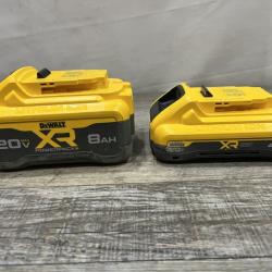 AS-IS DEWALT 20V XR Lithium-Ion Starter Pack with 8.0 Ah and 4.0 Ah Battery Packs and Charger