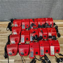 HOUSTON LOCATION - AS-IS MILWAUKEE BATTERY CHARGER PACK QTY - 16