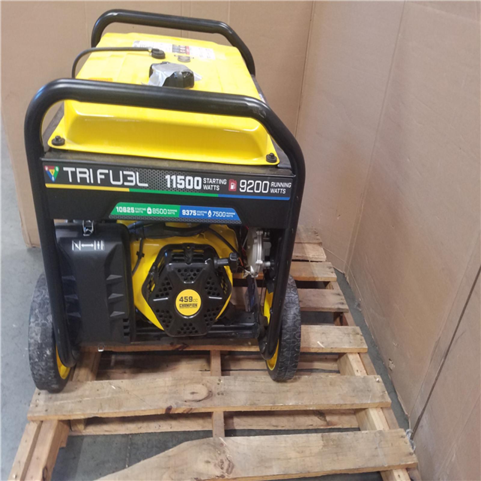 CALIFORNIA AS-IS CHAMPION TRI FUEL PORTABLE GENERATOR
