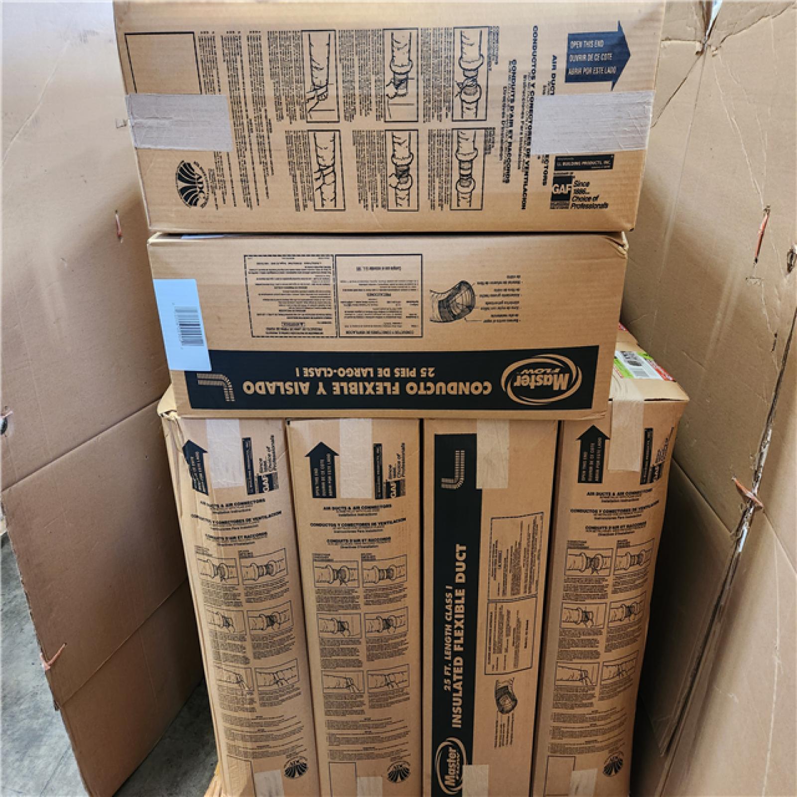 Phoenix NEW Mixed Master Flow Insulated Flexible Duct R8 Silver Jacket Pallet (18-Boxes)