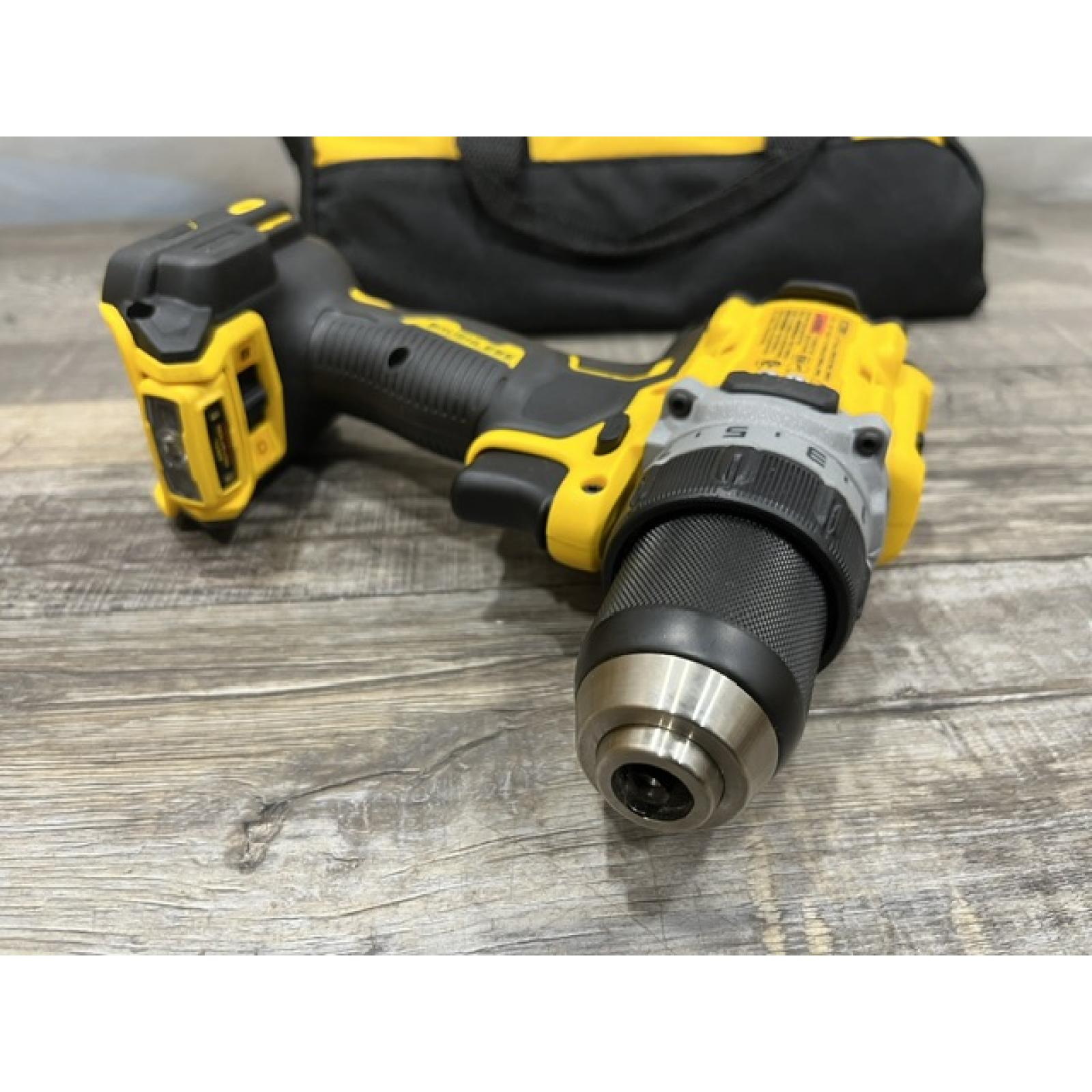 AS-IS DEWALT 20V XR Lithium-Ion Cordless Brushless 1/2 in. Drill/Driver Kit