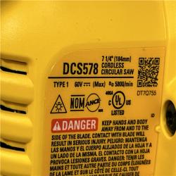 AS-IS DEWALT FLEXVOLT 60V MAX Cordless Brushless 7-1/4 in. Circular Saw with Brake (Tool Only)