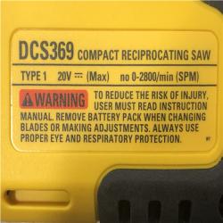 AS-IS DEWALT ATOMIC 20V MAX Cordless Brushless Compact Reciprocating Saw (Tool Only)