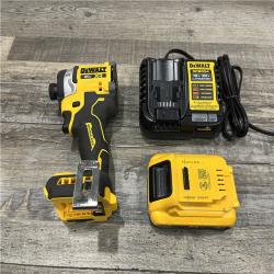 AS-IS DEWALT 20V MAX XR Lithium-Ion Brushless Cordless 3-Speed High Torque 1/4 in. Impact Driver Kit