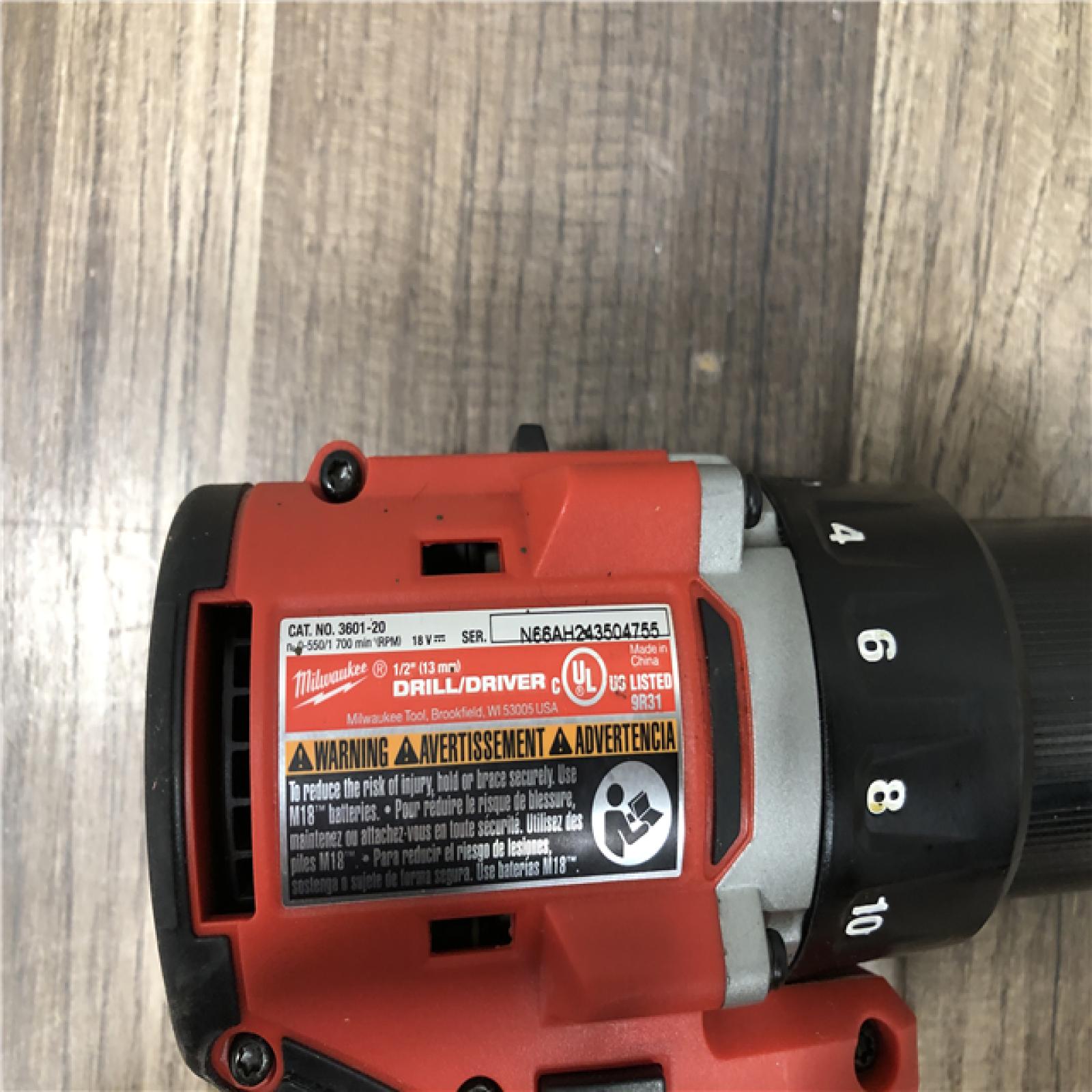 AS-IS Milwaukee 18V Lithium-Ion Brushless Cordless 1/2 in. Compact Drill/Driver (Tool-Only)