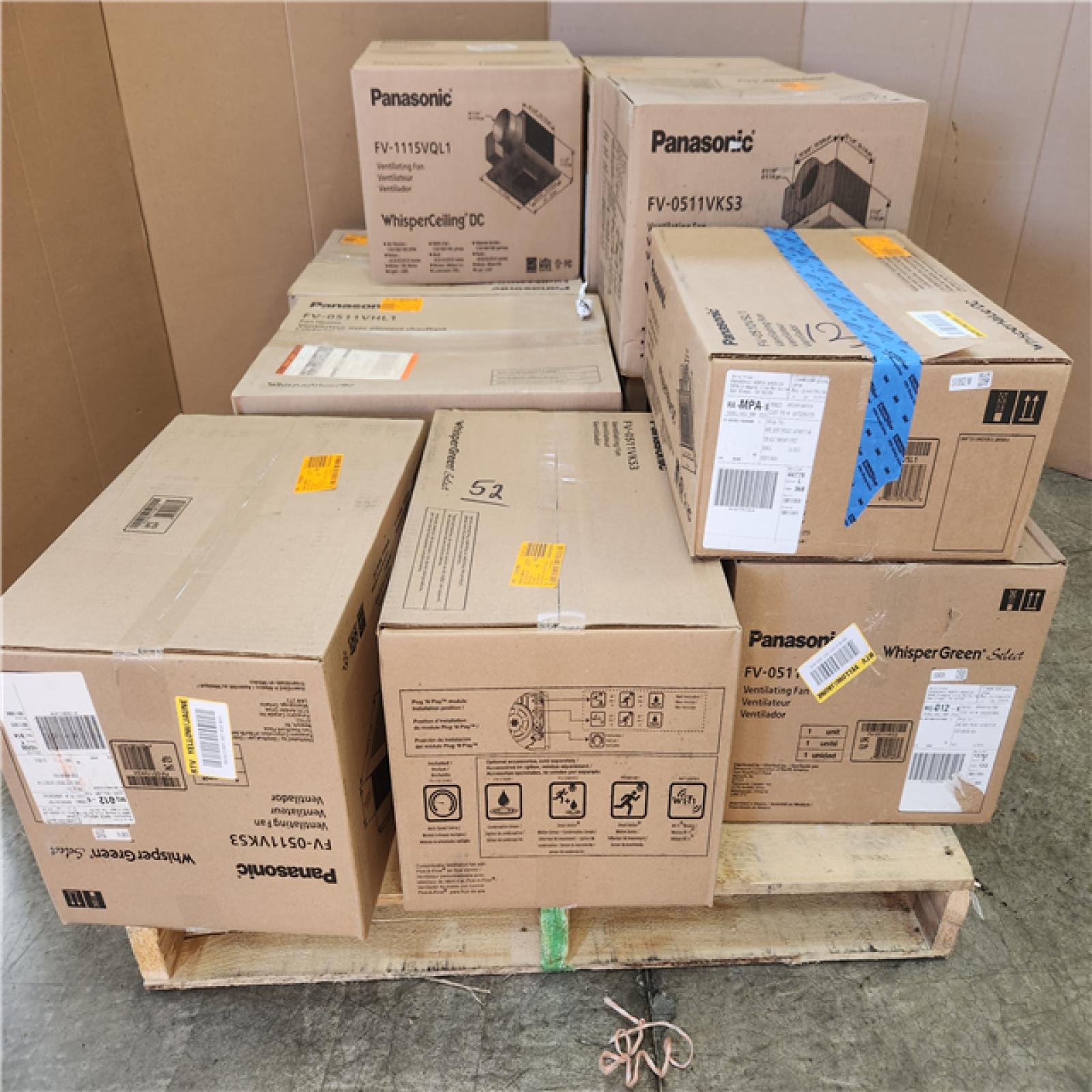 Phoenix NEW Panasonic WhisperGreen Ventilating Fan Pallet (11-Total)