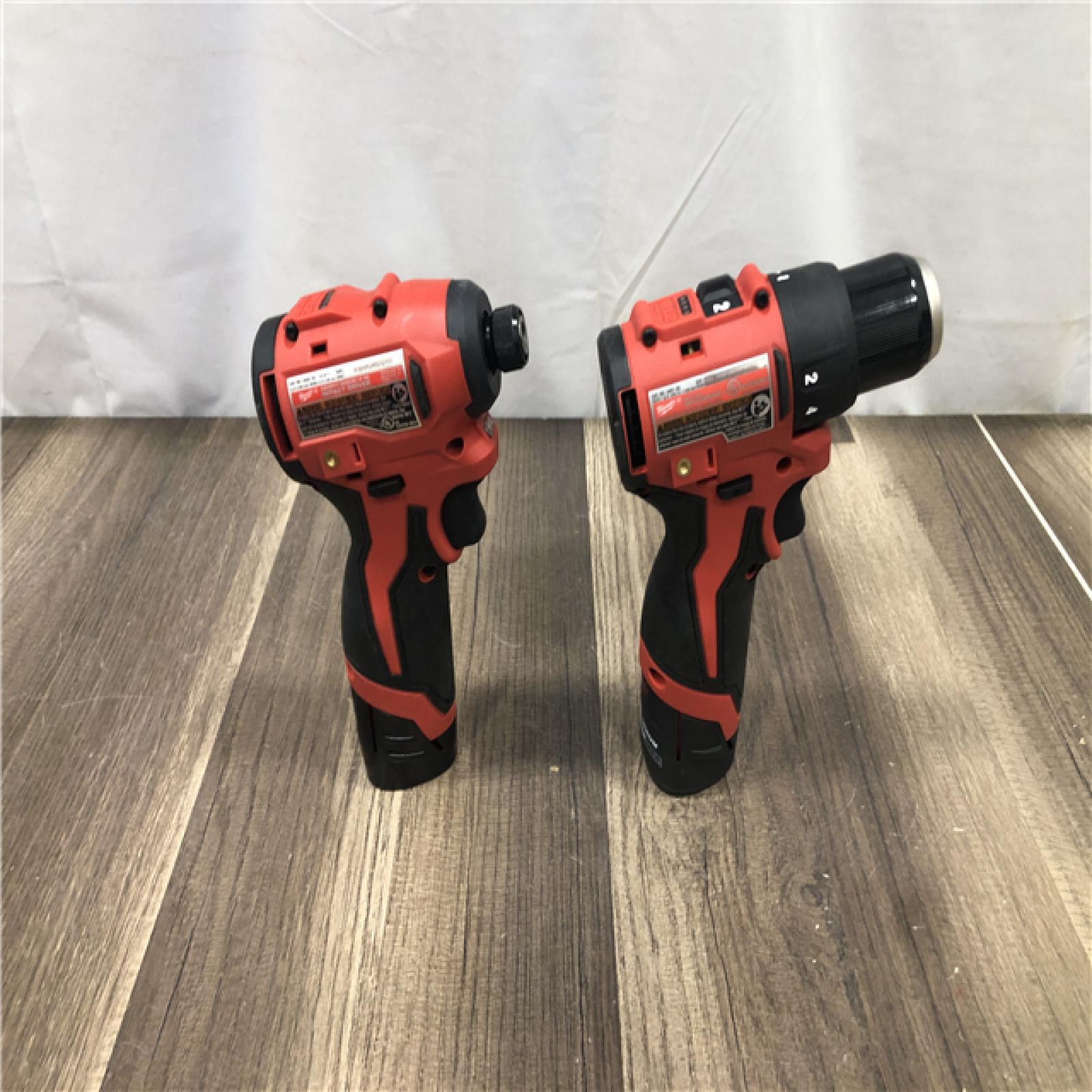AS-IS Milwaukee 12-Volt Lithium-Ion Brushless Cordless Subcompact Drill and Impact Driver Combo Kit