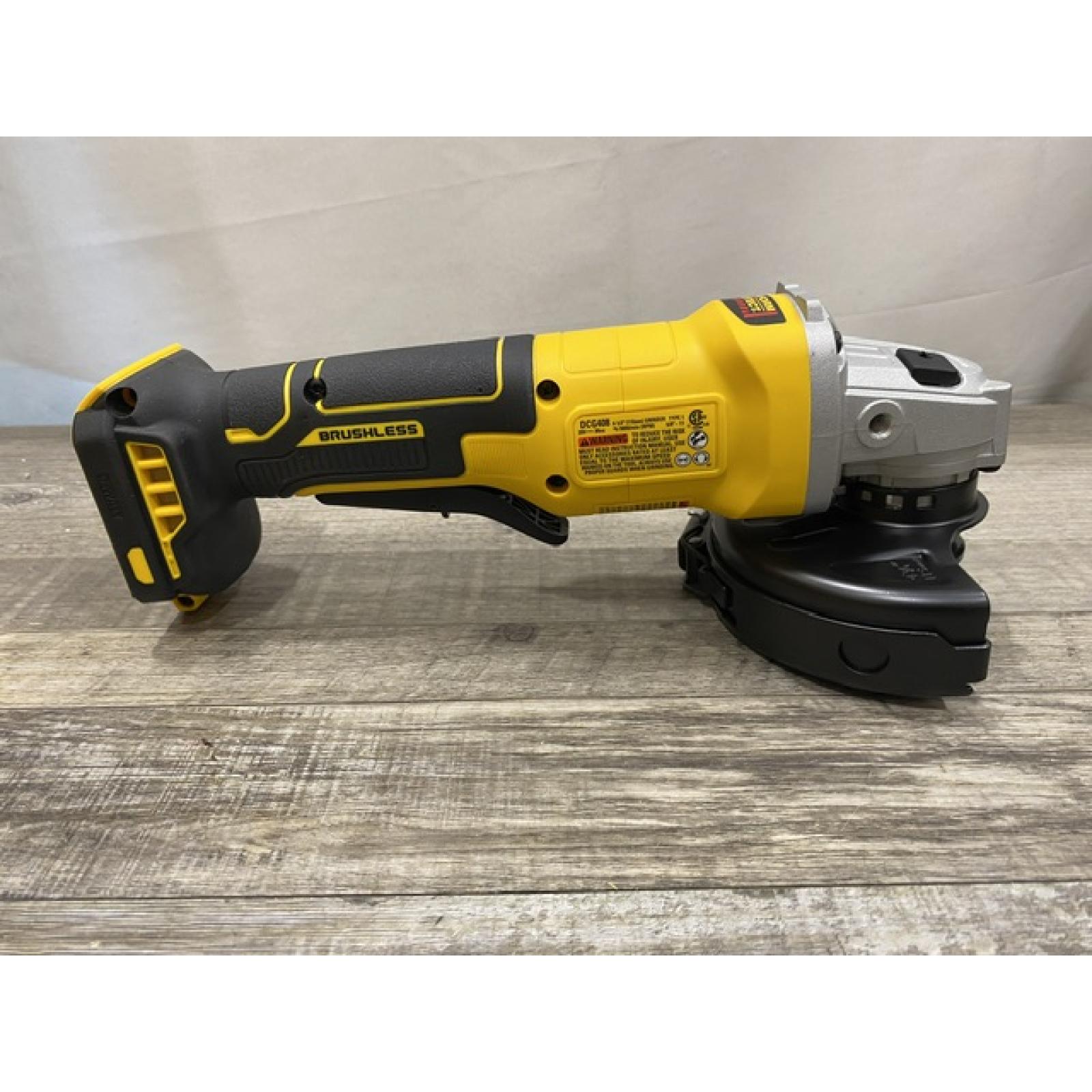 AS-IS DEWALT 20V MAX Cordless Brushless 4-1/2 in. Angle Grinder with Paddle Switch (Tool Only)