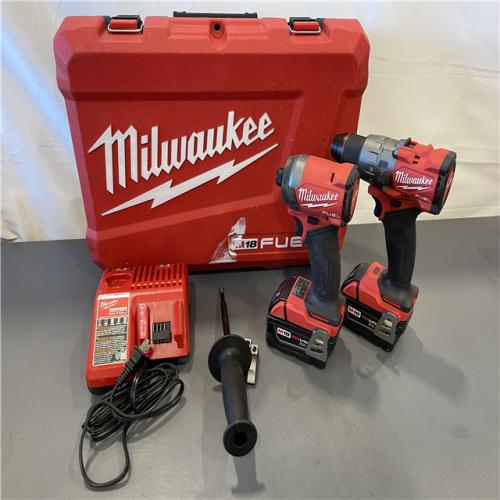 AS-IS - MILWAUKEE FUEL 18V Lithium-Ion Brushless Cordless Hammer Drill and Impact Driver Combo Kit