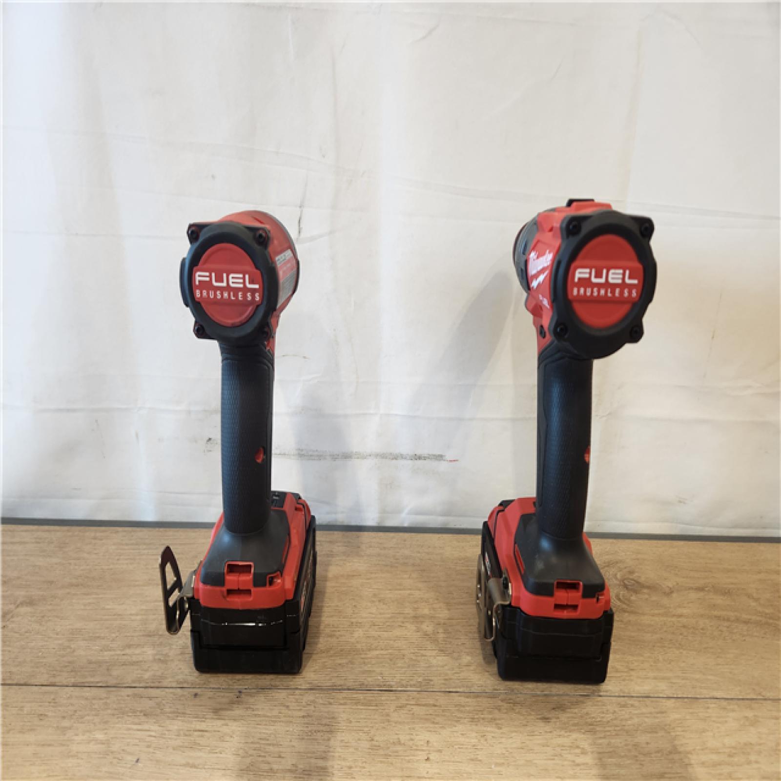 AS-IS- Milwaukee FUEL 18V Lithium-Ion Brushless Cordless Hammer Drill and Impact Driver Combo Kit