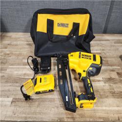 Houston Location AS-IS DEWALT 20V MAX XR 16-Gauge Electric Cordless Angled Finishing Nailer Kit