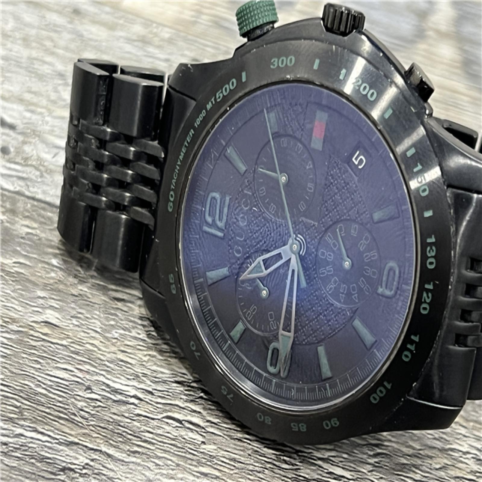 AS-IS Gucci G-Timeless Chronograph Black PVD Steel Quartz Mens Watch YA126225A