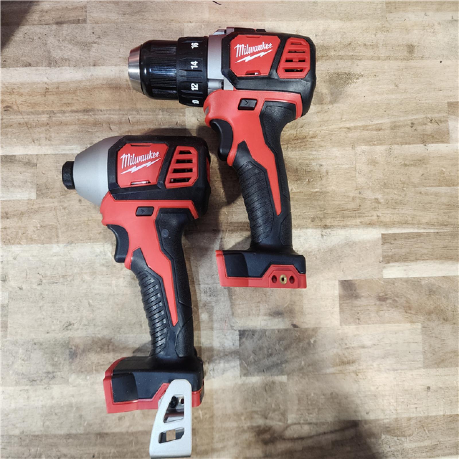 HOUSTON LOCATION - AS-IS Milwaukee 18V Lithium-Ion Cordless Drill Driver/Impact Driver Combo Kit