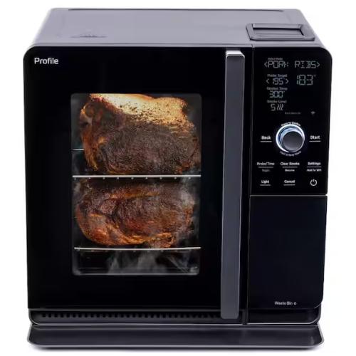 DALLAS LOCATION -AS-IS  GE Profile Smart Indoor Smoker with Active Smoke Filtration  5 Smoke Settings  Wood Pellet BBQ (2 UNITS)