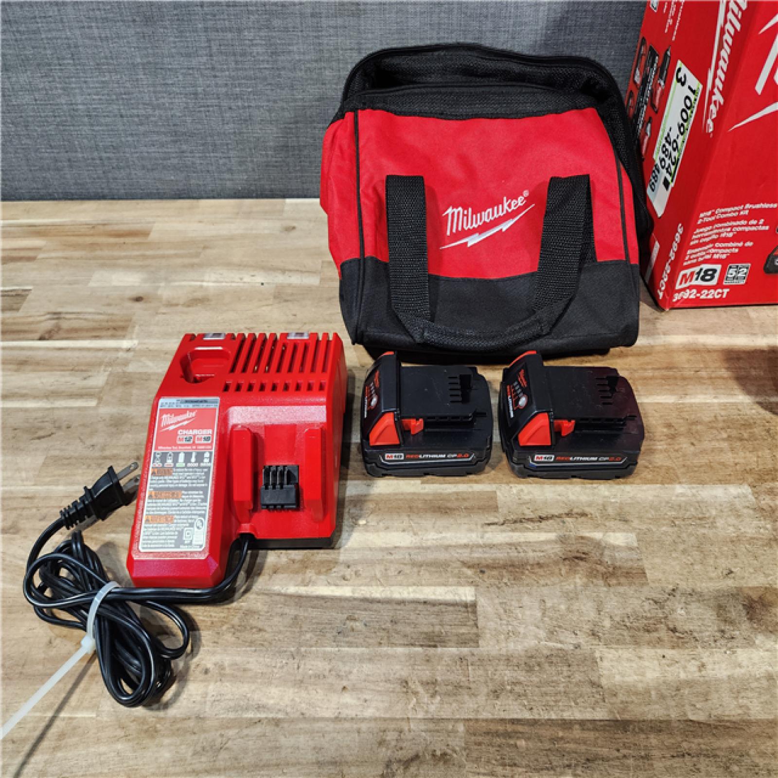 HOUSTON LOCATION - AS-IS Milwaukee 18V Lithium-Ion Brushless Cordless Compact Drill/Impact Combo Kit