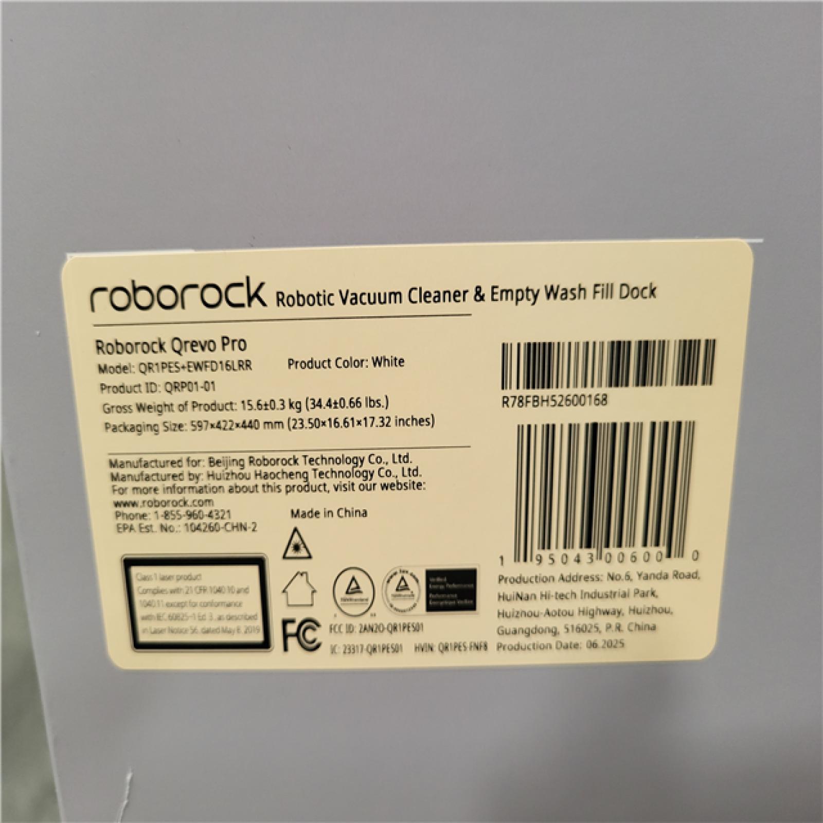 CALIFORNIA AS-IS LIKE NEW ROBOROCK QREVO PRO
