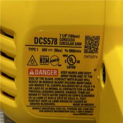 AS-IS DEWALT FLEXVOLT 60V MAX Cordless Brushless 7-1/4 in. Circular Saw with Brake (Tool Only)