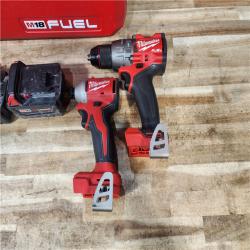 HOUSTON LOCATION - AS - IS Milwaukee FUEL 18V Lithium-Ion Brushless Cordless Hammer Drill and Impact Driver Combo Kit