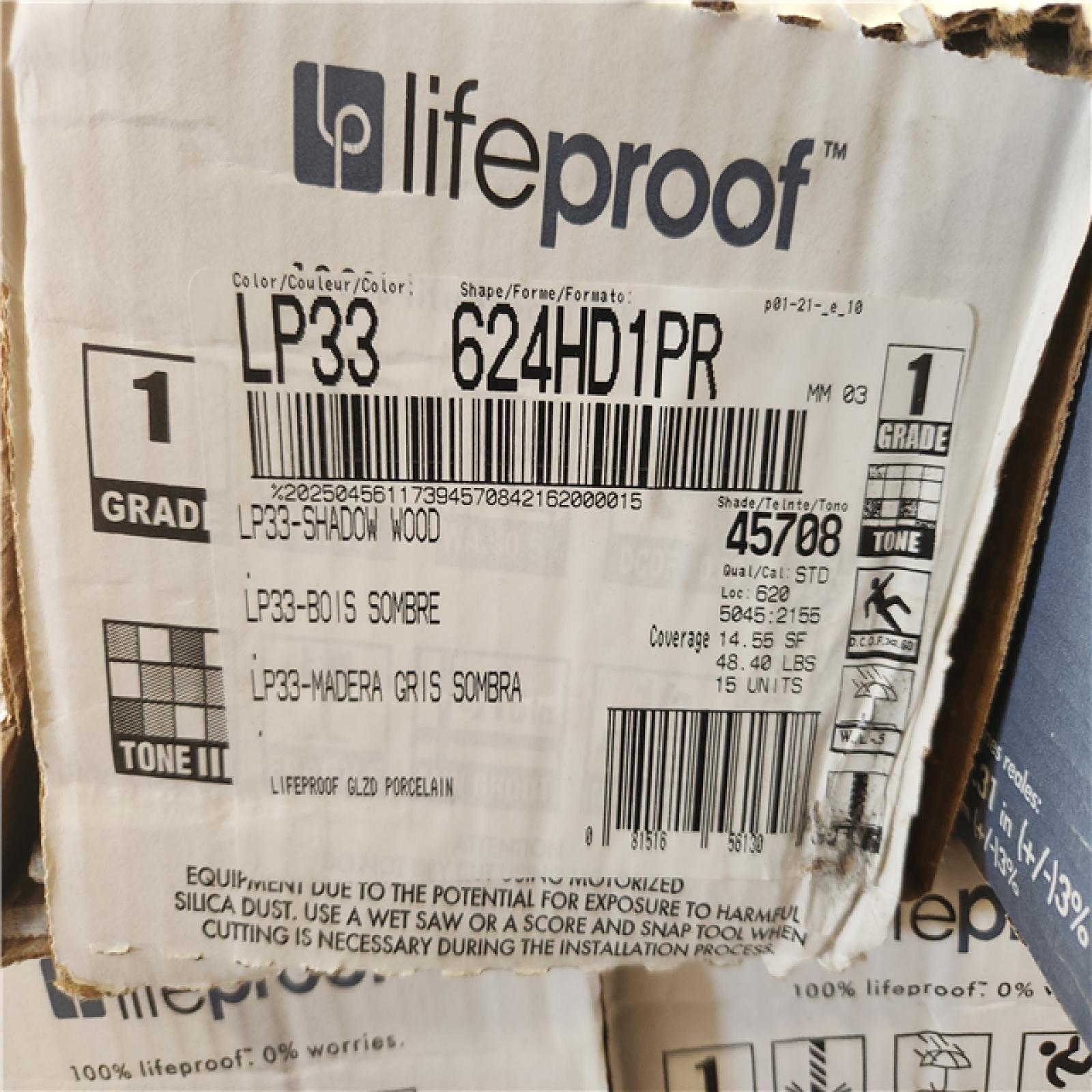 Phoenix Lifeproof Shadow Wood 6 in. x 24 in. Porcelain Floor and Wall Tile (523 sq. ft. /36 case)