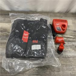 LIKE NEW - Milwaukee Men's Large 12-Volt Lithium-Ion Cordless Axis Gray Heated Quilted Vest Kit