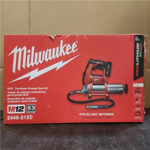 Phoenix LIKE NEW Milwaukee M12 12V Lithium-Ion Cordless Grease Gun Kit with Charger and Tool Bag (no Battery)