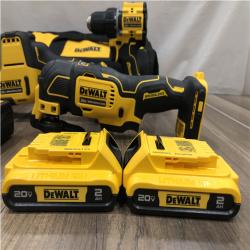 AS-IS DEWALT ATOMIC 20-Volt Lithium-Ion Cordless Brushless (4-Tool) Combo Kit