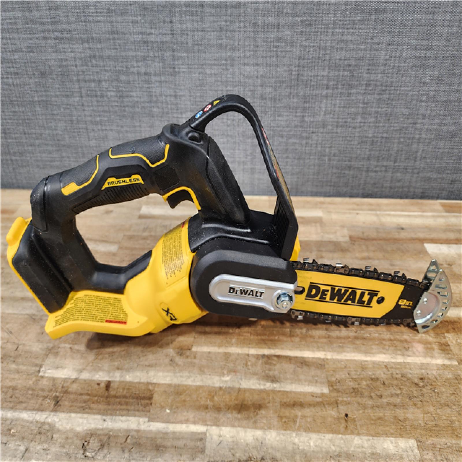 HOUSTON LOCATION - AS - IS DEWALT 20V MAX 8 in. Brushless Cordless Battery Powered Pruning Chainsaw (Tool Only)