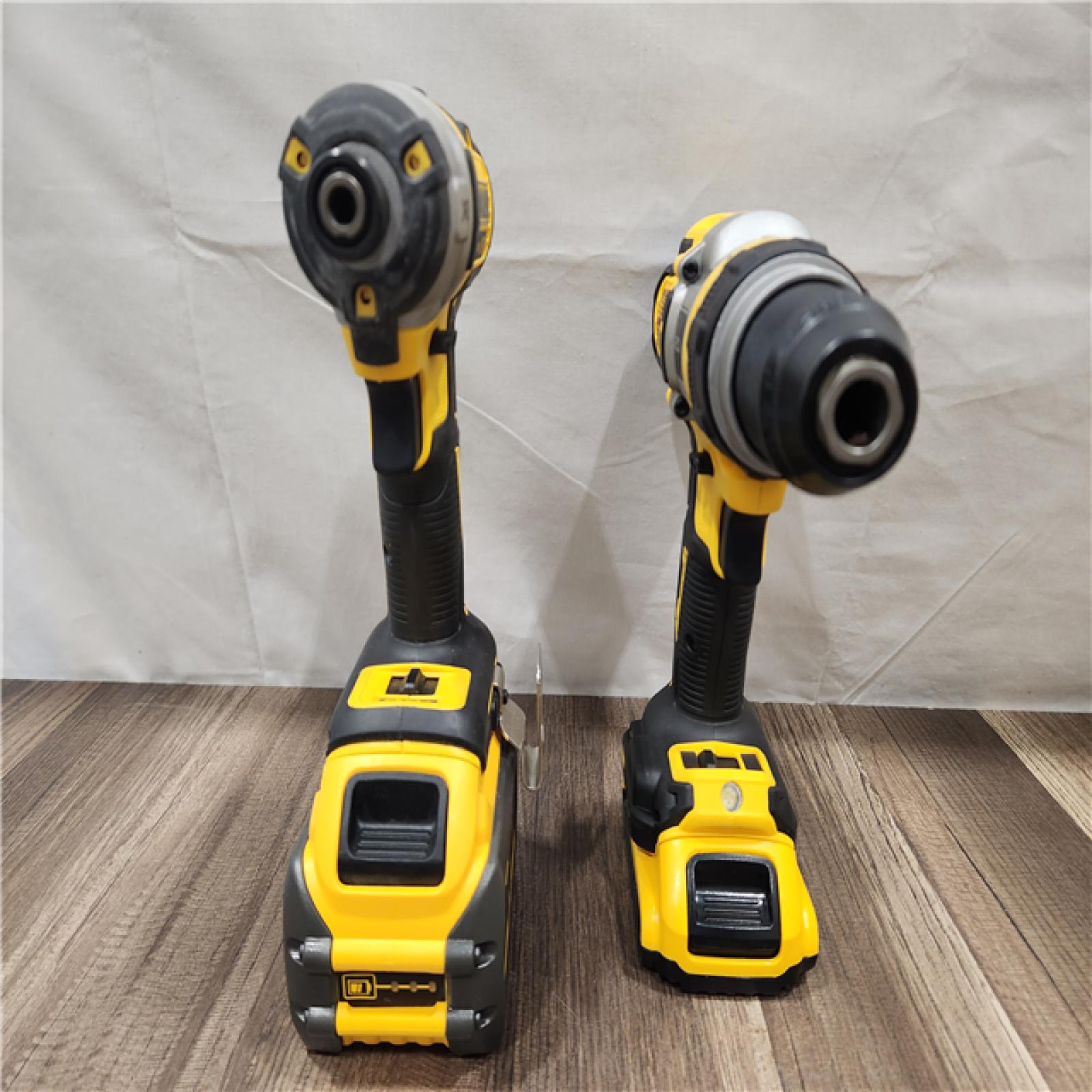 AS-IS- DEWALT 20V MAX Cordless Brushless Hammer Drill/Driver 2 Tool Combo Kit with FLEXVOLT ADVANTAGE