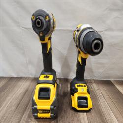 AS-IS- DEWALT 20V MAX Cordless Brushless Hammer Drill/Driver 2 Tool Combo Kit with FLEXVOLT ADVANTAGE