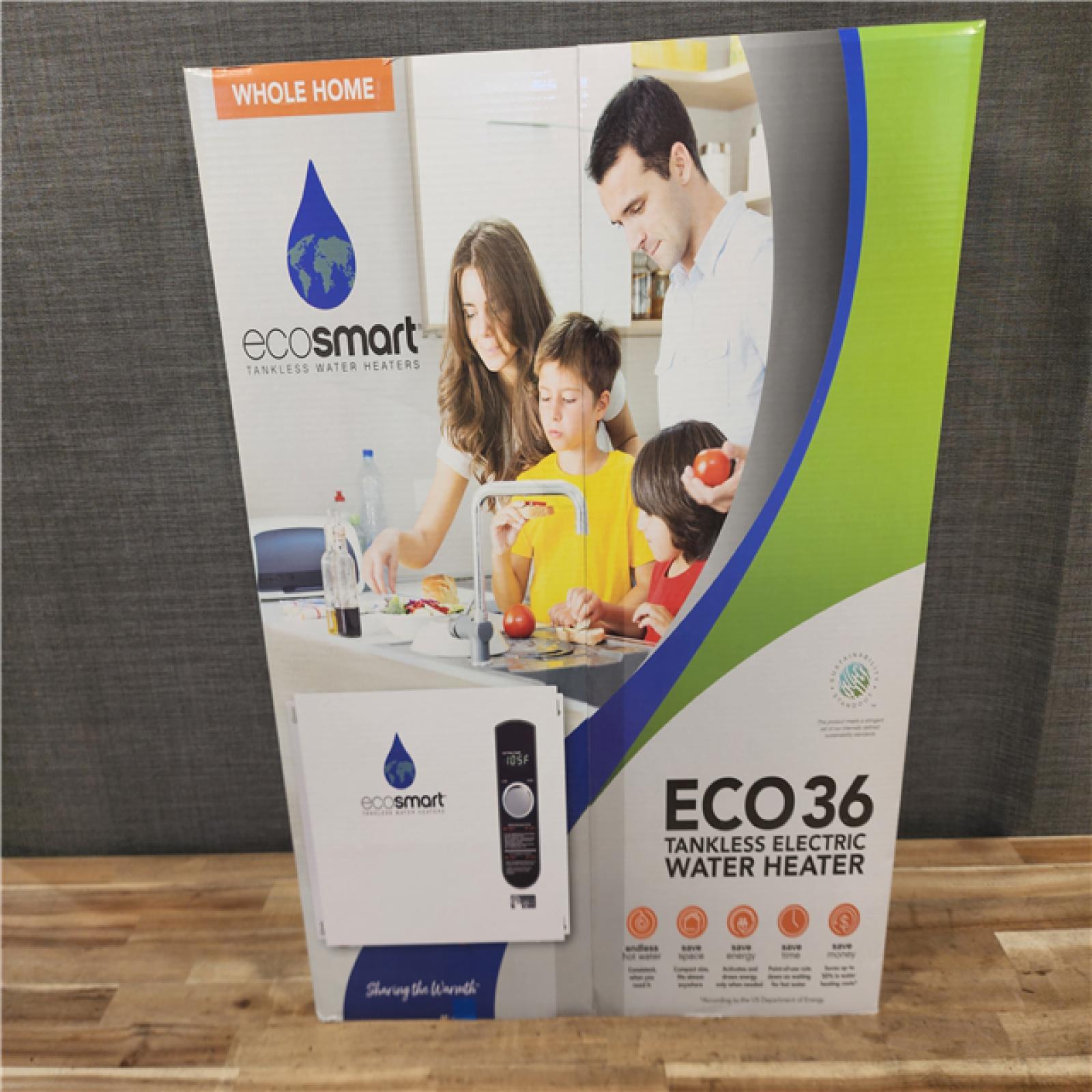 HOUSTON LOCATION - AS-IS (NEW) ECO36 TANKLESS ELECTRIC WATER HEATER